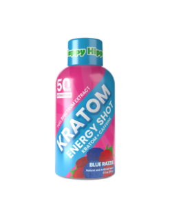 HAPPY HIPPO KRATOM ENERGY SHOT 2FLOZ 50MG - BLUE RAZZLE