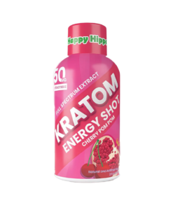 HAPPY HIPPO KRATOM ENERGY SHOT 2FLOZ 50MG - CHERRY POM POM
