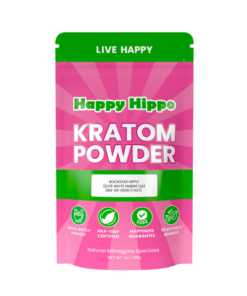 HAPPY HIPPO KRATOM POWDER 1123G / 4OZ - ROCKSTAR HIPPO / MAENG DA WHITE VEIN