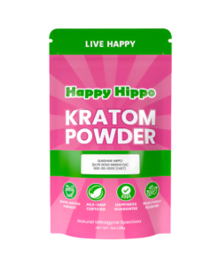 HAPPY HIPPO KRATOM POWDER 1123G / 4OZ - SUNSHINE HIPPO / MAENG DA YELLOW VEIN