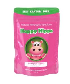 HAPPY HIPPO KRATOM POWDER 113G / 4OZ - THUNDER HIPPO / MALAY WHITE VEIN
