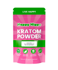 HAPPY HIPPO KRATOM POWDER 227G / 8OZ - HYPER HIPPO / MAENG DA GREEN VEIN