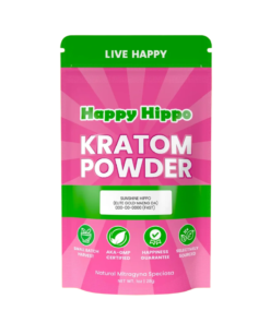 HAPPY HIPPO KRATOM POWDER 227G / 8OZ - SUNSHINE HIPPO / MAENG DA YELLOW VEIN