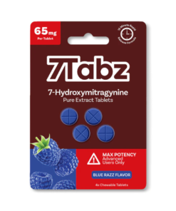 7TABZ 7-HYDROXYMITRAGYNINE TABLETS 4CT / 65MG EACH – BLUE RAZZ
