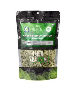EARTH KRATOM CAPSULES 750CT - BORNEO GREEN VEIN