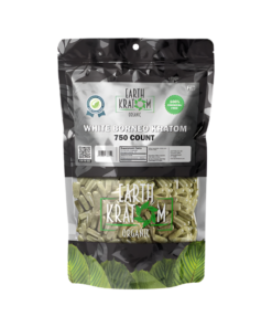 EARTH KRATOM CAPSULES 750CT - BORNEO WHITE VEIN