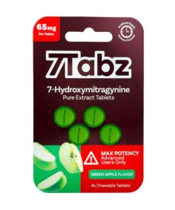 7TABZ 7-HYDROXYMITRAGYNINE PURE EXTRACT TABLETS 4CT 65MG PER TABLET - GREEN APPLE