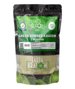 EARTH KRATOM POWDER 1000G / 35.27OZ - BORNEO GREEN VEIN