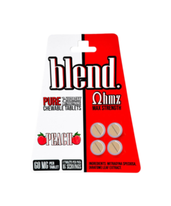 Blend OHMZ 7OH Chewable Tabs Max Strength 4ct 60mg Per Tablet - Peach