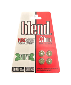 Blend OHMZ 7OH Chewable Tabs Max Strength 4ct 60mg Per Tablet - Mint