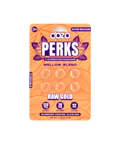 Dozo Perks 6ct 7OH Chewable Tabs Raw Gold 20mg per Tablet