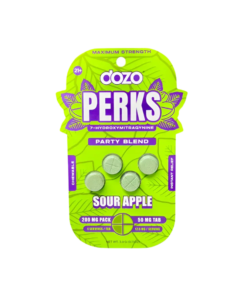 Dozo Perks 4ct 7OH Party Blend Sour Apple Chewable Tabs 50mg per Tablet