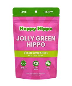 HAPPY HIPPO JOLLY GREEN HIPPO KRATOM POWDER 113G / 4OZ - GREEN SUNDANESE