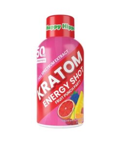HAPPY HIPPO KRATOM ENERGY SHOT 2FLOZ 50MG - FRUIT PUNCH PARTY
