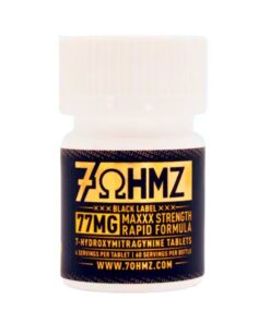 7OHMZ Black Label 7-Hydroxymitragynine Tablets Maxxx Strength Formula 15ct 77mg