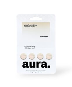 AURA. PROPRIETARY BLEND KRATOM CHEWABLE TABLETS 100MG 4CT - UNFLAVORED