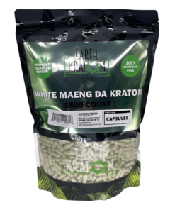EARTH KRATOM CAPSULES 1500CT - MAENG DA WHITE VEIN