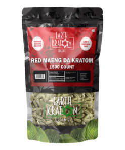 EARTH KRATOM CAPSULES 1500CT - MAENG DA RED VEIN