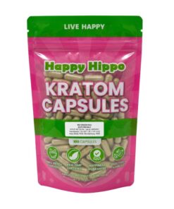 HAPPY HIPPO KRATOM CAPSULES 100CT - RED DRAGON BALI